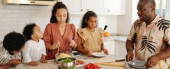 healthy family kitchen