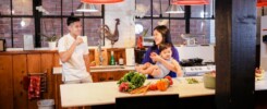 healthy family kitchen